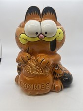 VTG 1980 GARFIELD Enesco Ceramic Cookie Jar Japan Mine All Mine picture