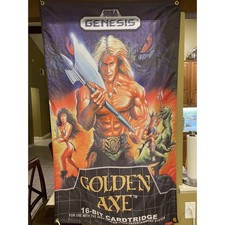 Golden Axe 5ft Flag Sega Genesis 1989 Black Label Banner Poster picture