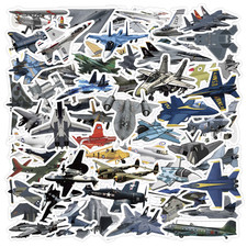 60 Pack Fighter Jet Airplane Stickers Plane Aircraft Military Army Bomber USA picture