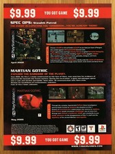 2000 Spec Ops Stealth Patrol/Martian Gothic Playstation 1 PS1 Print Ad/Poster  picture