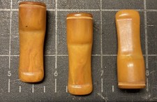 BAKELITE / 3 Caramel 1930s-40s CIgarette / Sm Cigar Bits ANTIQUE ITEMS UNUSED picture