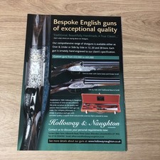 GUNS90 MAGAZINE ADVERT 12X9 HOLLOWAY & NAUGHTON GUNMAKERS picture