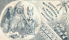 1870s-80s Engraved Rare Queen & Co. Maker Microscopes Telescopes Owls F198 picture