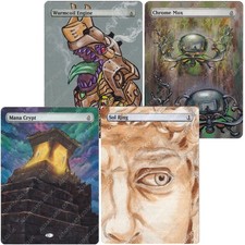 Altered Art Cards *COLOURLESS* - Hand Painted Alters - MTG Magic the Gathering picture