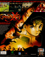 Grandia Xtreme PS2 Promotional Poster Print 2002 Anime RPG Gaming Art picture