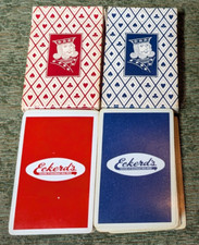 Vintage Eckerd's Pharmacy Drug Prices Red Blue Pinochle Playing Cards Two Decks picture