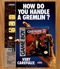 Gremlins 2 New Batch Nintendo Gameboy Video Game Print Ads Poster Promo Art 1991 picture