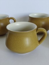 Vintage DENBY Langley Ode Coffee Mug Tea Cup Stoneware England MCM - Qty: 6 picture