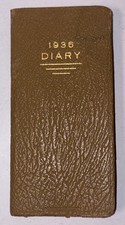 Vtg 1936 Pocket Diary Calendar Book Unused picture