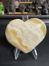 7845 Banded Calcite Heart Uv Reactive Std Not Included 2.4”T 2.8”W 1.0”TH 5 Oz. picture