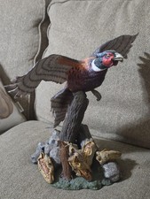 Danbury Mint Rush for the Sky Barbara Nelson Ring Neck Pheasant Bird Sculpture picture