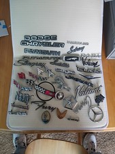 1960s-80s Vintage Auto Emblems 30+Total  Metal & Plastic Authentic Original  picture