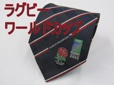 [Rugby World Cup 2003] E 704 Rugby World Cup Tie Navy Striped One Point Brand picture