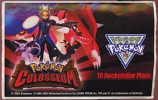 2004 Pokemon Center New York City Pokemon Colossseum Promo Sticker PCNY picture