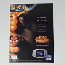 The Lost Vikings Nintendo GameBoy Advance Norsemen Print Ad/Poster Promo Art picture