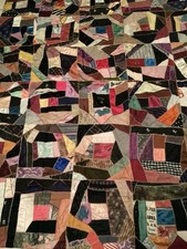 Antique 1903 Blanket Handmade Quilt Hand Stitched picture