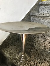 Great Large Vintage Pedestal Bowl Chrome Plated USA M23 picture