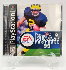 NCAA Football 99 - (PS1, 1998) *CIB w/ Reg Card + Case Protector* VGC* Tested picture