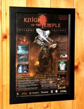 Knights of the Temple Infernal Crusade Small Poster / Old Ad Page Framed PS2 picture