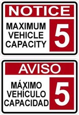 StickerTalk Maximum Capacity 5 English and Spanish Stickers, 3.5 inches x 2.5... picture