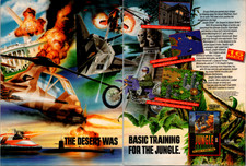 Electronic Arts Jungle Strike Video Game Ad Vintage Magazine Print 2-Page 1993 picture