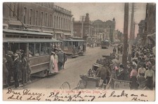 1906 San Diego, California - Fifth Street Railroad Trolleys - Vintage Postcard picture