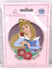 Palm Pin Disney Princess Floral Series Aurora Sleeping Beauty LE 250 picture
