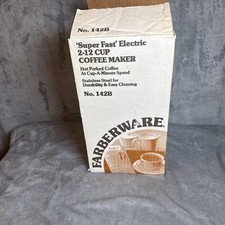 New Vtg FARBERWARE 2-12 Cup Stainless Steel ELECTRIC COFFEE MAKER 142B NOS picture