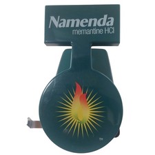 Namenda Memantine HCl Pharma Promo 2-Hole Punch Teal Green Sunburst Logo Vintage picture