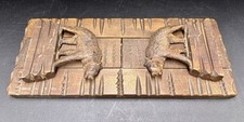 Antique Black Forest Hand Carved Bears Sliding Expanding Bookends picture