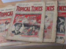 6 x vintage topical times magazines WW2  1940 collectable picture