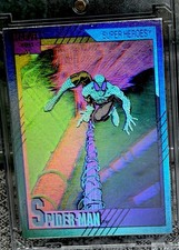 Spider-Man 90’s Marvel Universe Hologram INSERT SSP Doomsday Rainbow Holo RARE🔥 picture
