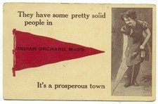 Indian Orchard MA Pretty Solid People Prosperous Town Old Postcard Massachusetts picture