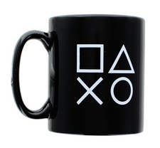 PlayStation Logo and Icons Black Ceramic Coffee Mug picture