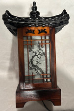 Traditional Korean/Asian Wood Table Lamp/Lantern Vintage picture