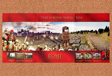 Rome Total War PC Original 2004 2-Part Foldout Poster 10.5