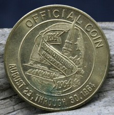 MEDAL COIN - HIGHSPIRE, PA SESQUICENTENNIAL 50C IN TRADE 1814-1964 35.3mm (R3X3) picture