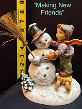 Hummel Goebel “Making New Friends” Porcelain Snowman Figurine First Issue TMK7 picture