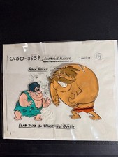 Flintstone Funnies Animation Cel Rock Rogan & Flab Slab 1986 Hanna Barbera picture
