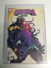 VENOM #250 Variant Mark Bagley SIGNED Teal Paint Pen COA NM/M Legacy #250  picture