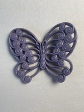 Vintage HOMECO Butterfly Light Purple/Lavender Resin Wall Decor 70s Boho RETRO picture