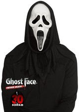 Scream Ghost Face 30th Anniversary Mask/ Shroud Adult Glow in the Dark picture