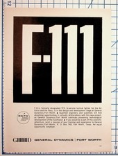 F-111 TFX General Dynamics Fort Worth Aerospace Recruitment Print Ad picture