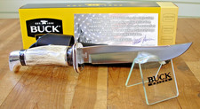SUPERB JOE HOUSER CUSTOM BUCK KNIFE 105 PATHFINDER ELK ANTLER HANDLE 420HC USA picture