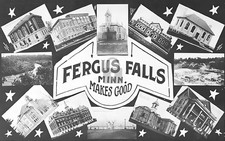 Town Views Fergus Falls Minnesota MN - Reprint picture