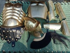 Antique Armor Spartan Muscle Armor Jacket With  Helmet Leg & Arm Guard Christmas picture