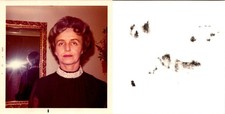 Older Woman Getting Her Picture Taking In Front Of A Mirror Found Photo V2073 picture