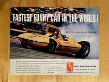 1967 Print Ad AMT Model Kit FASTEST FUNNY CAR IN THE WORLD Chrysler Hemi picture