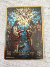 Sacred Legacy Baptism of Jesus Christian Holy Card, Matthew 3:13-15 NTCS 103 picture