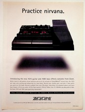 2002 Zoom 707II Guitar 708II Bass Effects Console Vintage Print Ad Nirvana picture